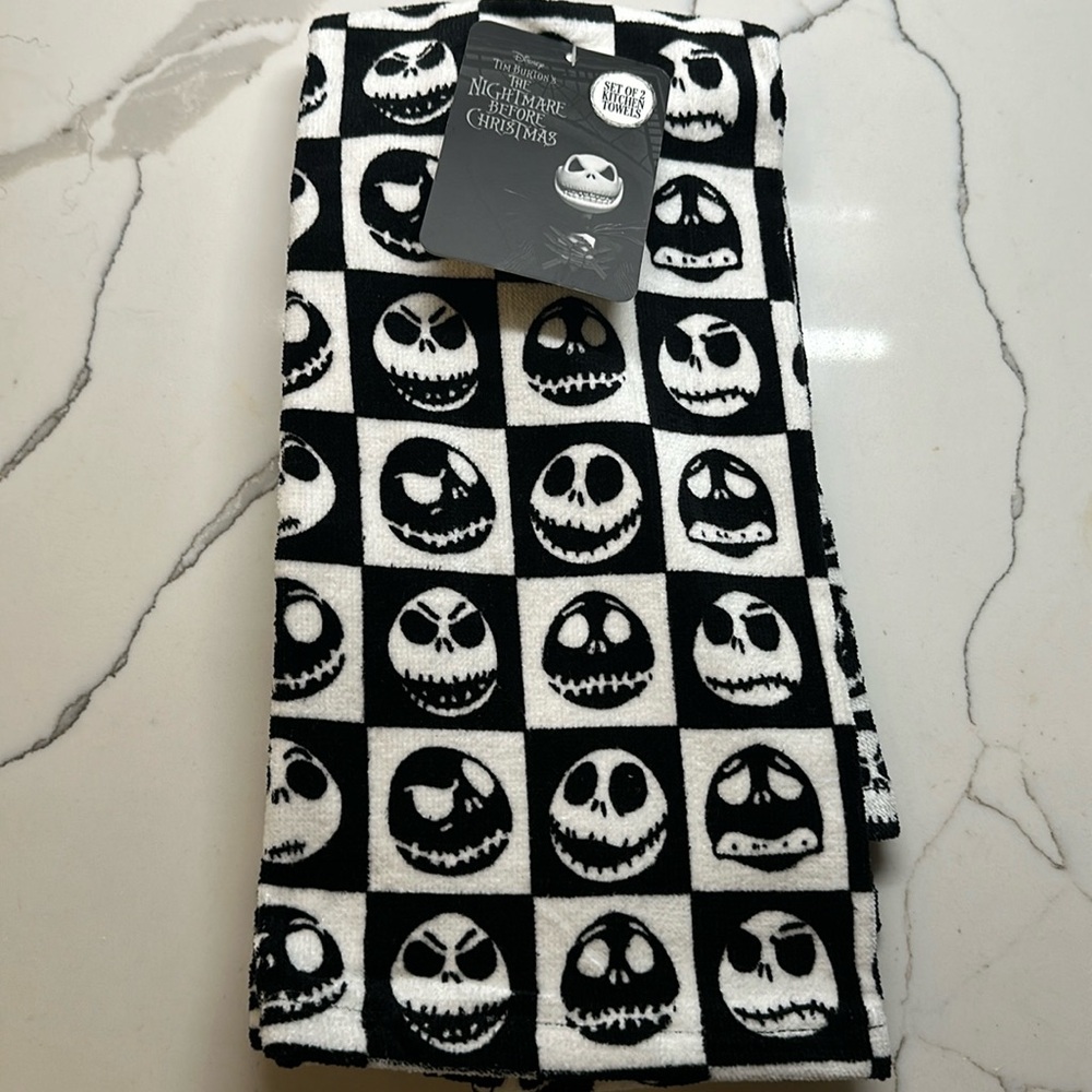 The nightmare before Christmas Checkered kitchen towels